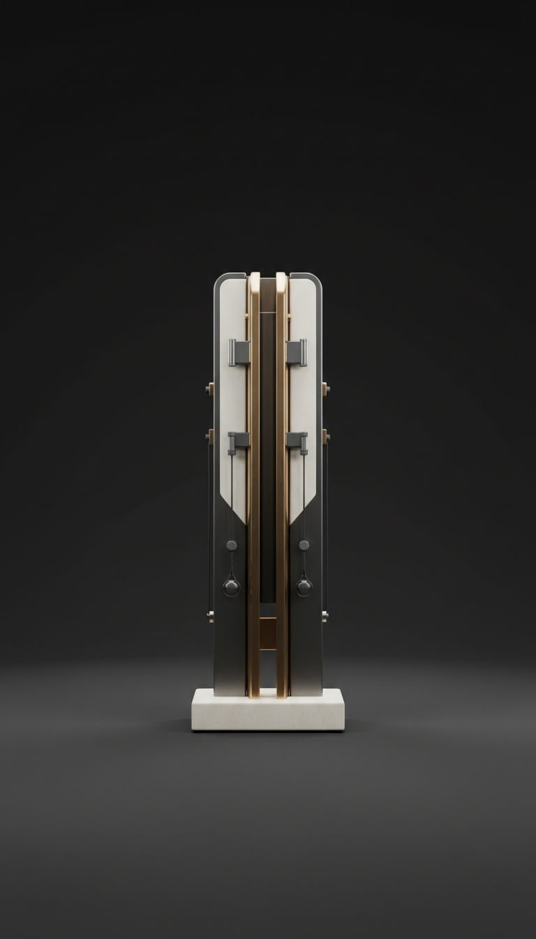 Monolith fitness tower in brushed steel