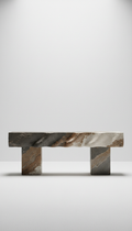 Sculpted stone console table